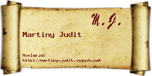 Martiny Judit névjegykártya